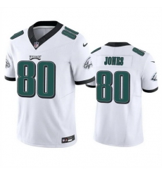 Men Philadelphia Eagles 80 Julio Jones White 2023 F U S E  Vapor Untouchable Limited Stitched Football Jersey