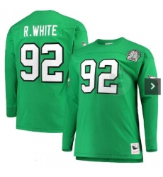 Men Philadelphia Eagles 92 Reggie White Limited Light Green Long Sleeve NFL Jersey