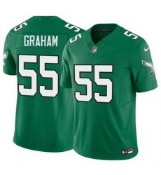 Men Philadelphia Eagles Brandon Graham #55 Green Vapor Limited Stitched NFL Jersey