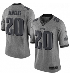 Mens Nike Philadelphia Eagles 20 Brian Dawkins Limited Gray Gridiron NFL Jersey
