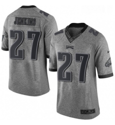 Mens Nike Philadelphia Eagles 27 Malcolm Jenkins Limited Gray Gridiron NFL Jersey