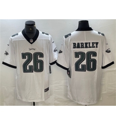 Men's Philadelphia Eagles #26 Saquon Barkley White Vapor Untouchable Limited Football Stitched Jersey