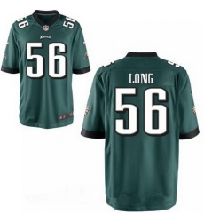 Mens Philadelphia Eagles #56 Chris Long Midnight Green Team Color Stitched NFL Nike Elite Jersey