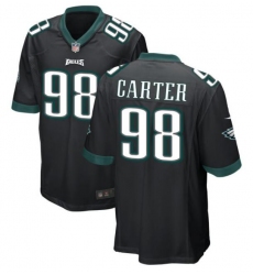 Men's Philadelphia Eagles Jalen Carter #98 Black Vapor Limited Stitched NFL Jersey