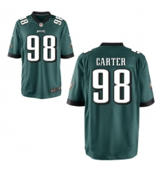 Men's Philadelphia Eagles Jalen Carter #98 Green Vapor Limited Stitched NFL Jersey