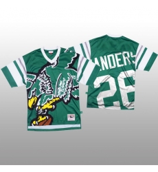 NFL Philadelphia Eagles 26 Miles Sanders Green Men Mitchell  26 Nell Big Face Fashion Limited NFL Jersey