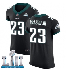 Nike Eagles #23 Rodney McLeod Jr Black Alternate Super Bowl LII Mens Stitched NFL Vapor Untouchable Elite Jersey