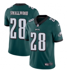 Nike Eagles #28 Wendell Smallwood Midnight Green Team Color Men Stitched NFL Vapor Untouchable Limited Jersey