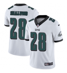 Nike Eagles #28 Wendell Smallwood White Men Stitched NFL Vapor Untouchable Limited Jersey