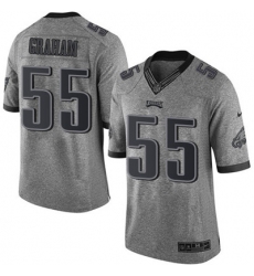 Nike Eagles #55 Brandon Graham Gray Mens Stitched NFL Limited Gridiron Gray Jersey