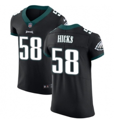 Nike Eagles #58 Jordan Hicks Black Alternate Mens Stitched NFL Vapor Untouchable Elite Jersey