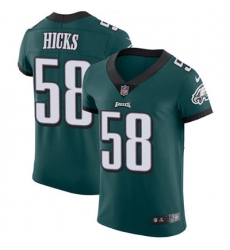 Nike Eagles #58 Jordan Hicks Midnight Green Team Color Mens Stitched NFL Vapor Untouchable Elite Jersey
