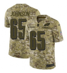 Nike Eagles #65 Lane Johnson Camo Mens Stitched NFL Limited 2018 Salute To Service Jersey