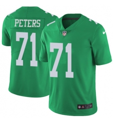 Nike Eagles #71 Jason Peters Green Mens Stitched NFL Limited Rush Jersey