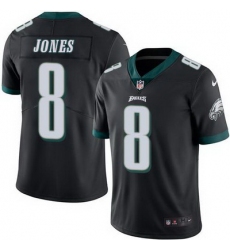 Nike Eagles #8 Donnie Jones Black Mens Stitched NFL Limited Rush Jersey