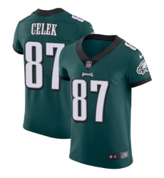 Nike Eagles #87 Brent Celek Midnight Green Team Color Mens Stitched NFL Vapor Untouchable Elite Jersey