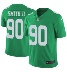 Nike Eagles #90 Marcus Smith II Green Mens Stitched NFL Limited Rush Jersey
