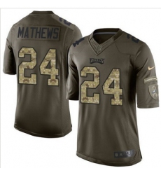 Nike Philadelphia Eagles #24 Ryan Mathews Green Men 27s Stitched NFL Limited Salute to Service Jersey