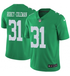 Nike Philadelphia Eagles 31 Nickell Robey Coleman Green Men Stitched NFL Limited Rush Jersey