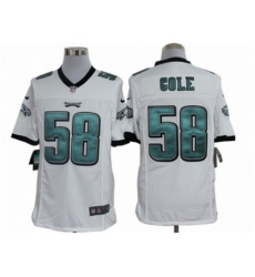 Nike Philadelphia Eagles 58 Trent Cole White Limited NFL Jersey