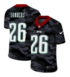 Philadelphia Eagles 26 Miles Sanders Men Nike 2020 Black CAMO Vapor Untouchable Limited Stitched NFL Jersey