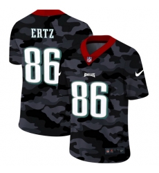 Philadelphia Eagles 86 Zach Ertz Men Nike 2020 Black CAMO Vapor Untouchable Limited Stitched NFL Jersey