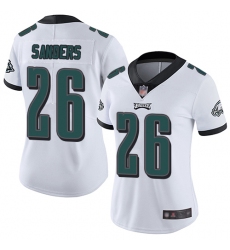 Eagles 26 Miles Sanders White Women Stitched Football Vapor Untouchable Limited Jersey
