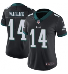 Nike Eagles #14 Mike Wallace Black Alternate Womens Stitched NFL Vapor Untouchable Limited Jersey