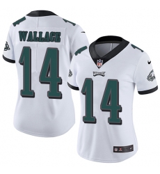 Nike Eagles #14 Mike Wallace White Womens Stitched NFL Vapor Untouchable Limited Jersey