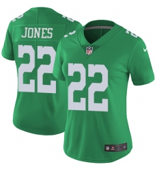 Nike Eagles #22 Sidney Jones Green Womens Stitched NFL Limited Rush Jersey
