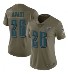 Nike Eagles #26 Jay Ajayi Olive Womens Stitched NFL Limited 2017 Salute to Service Jersey