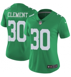 Nike Eagles #30 Corey Clement Green Womens Stitched NFL Limited Rush Jersey