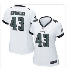 Women NEW Eagles #43 Darren Sproles White Stitched NFL New Elite Jersey