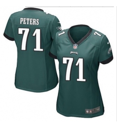 Women NEW Eagles #71 Jason Peters Midnight Green Team Color Stitched NFL New Elite Jersey