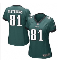 Women NEW Eagles #81 Jordan Matthews Midnight Green Team Color Stitched NFL New Elite Jersey