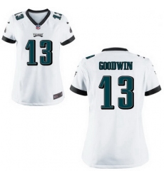 Women Nike Eagles 13 Marquise Goodwin White Vapor Limited Stitched NFL Jersey