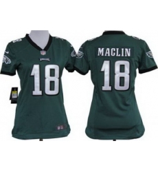 Women Nike Philadelphia Eagles #18 Jeremy Maclin Dark Green Nike NFL Jerseys