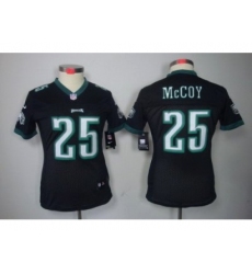 Women Nike Philadelphia Eagles 25 LeSean McCoy Black Jerseys