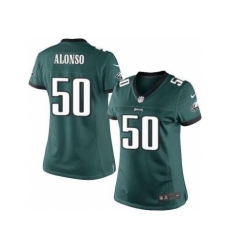 Women Nike Philadelphia Eagles 50 Kiko Alonso Green NFL Jersey