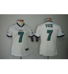 Women Nike Philadelphia Eagles 7# Michael Vick White Color Limited Jerseys