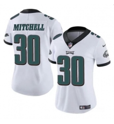 Women Philadelphia Eagles 30 Quinyon Mitchell White 2024 Draft Vapor Untouchable Limited Stitched Football Jersey