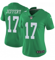 Womens Nike Philadelphia Eagles 17 Alshon Jeffery Limited Green Rush Vapor Untouchable NFL Jersey