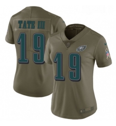 Womens Nike Philadelphia Eagles 19 Golden Tate III Limited Olive 2017 Salute to Service NFL Jersey