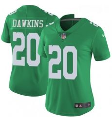 Womens Nike Philadelphia Eagles 20 Brian Dawkins Limited Green Rush Vapor Untouchable NFL Jersey