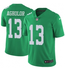 Nike Eagles #13 Nelson Agholor Green Youth Stitched NFL Limited Rush Jersey