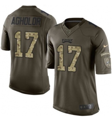 Nike Eagles #17 Nelson Agholor Green Youth Stitched NFL Limited Salute to Service Jersey