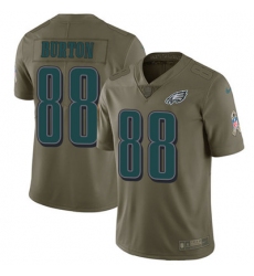 Nike Eagles #88 Trey Burton Olive Youth Stitched NFL Limited 2017 Salute to Service Jersey