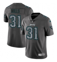 Youth Nike Eagles #31 Jalen Mills Gray Static NFL Vapor Untouchable Game Jersey