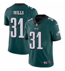Youth Nike Eagles #31 Jalen Mills Midnight Green Team Color Stitched NFL Vapor Untouchable Limited Jersey
