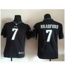 Youth Nike Eagles #7 Sam Bradford Black Alternate Stitched NFL New Elite Jersey